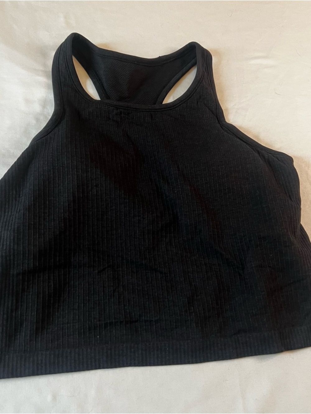 Lululemon Ebb to Street Racerback Ribbed Tank Charcoal Gray Size 10